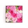 CAJA DE FLORES DE JABÓN ROSA