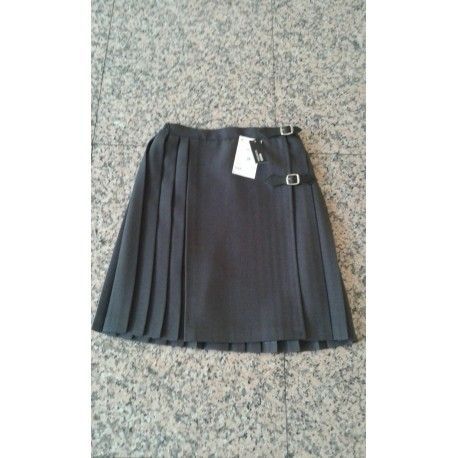 FALDA PLISADA GRIS 100% POLIESTER